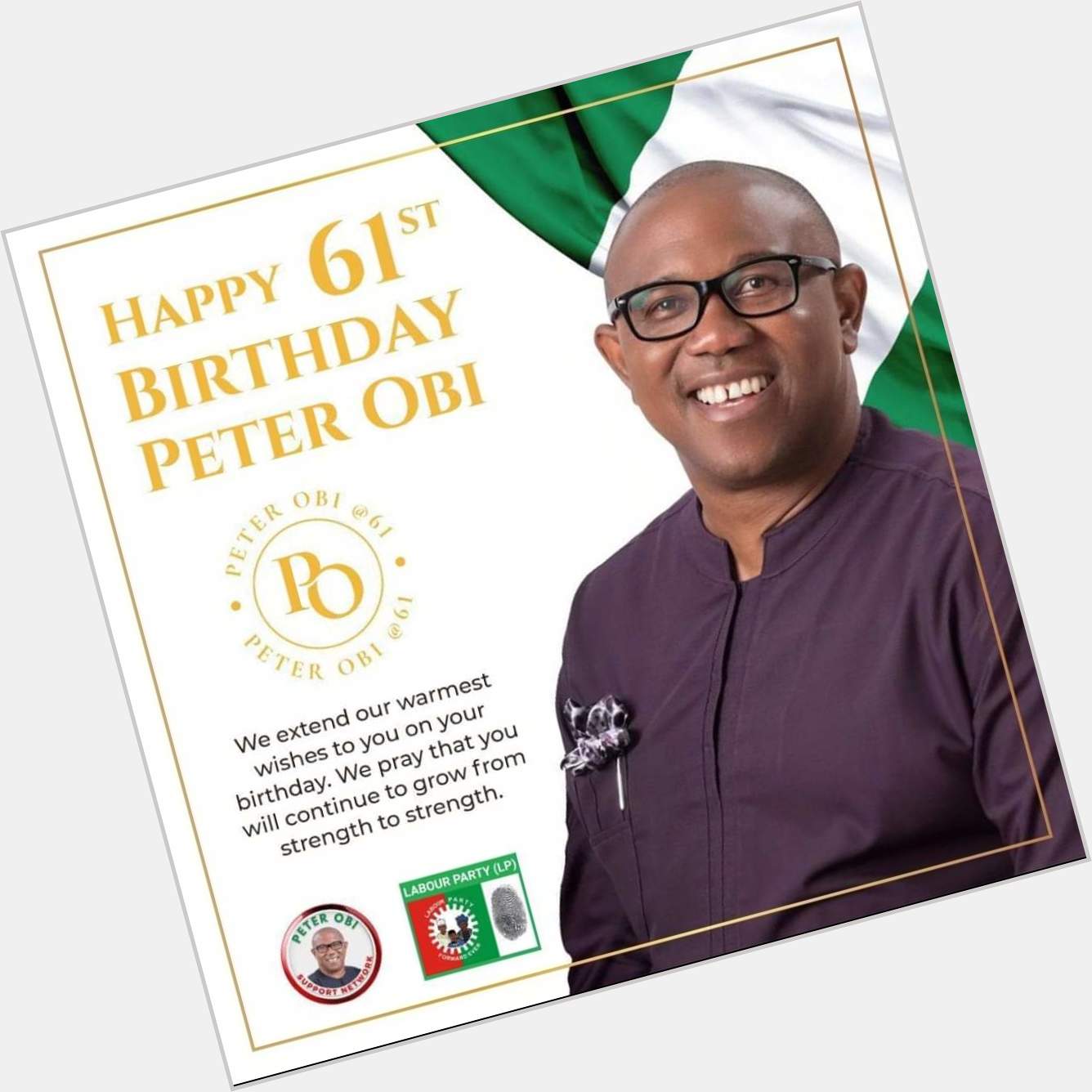 HAPPY BIRTHDAY OUR NEXT PRESIDENT!!!
Happy birthday our great leader!!!! WE LOVE YOU SIR..... PETER OBI ALL THE WAY 