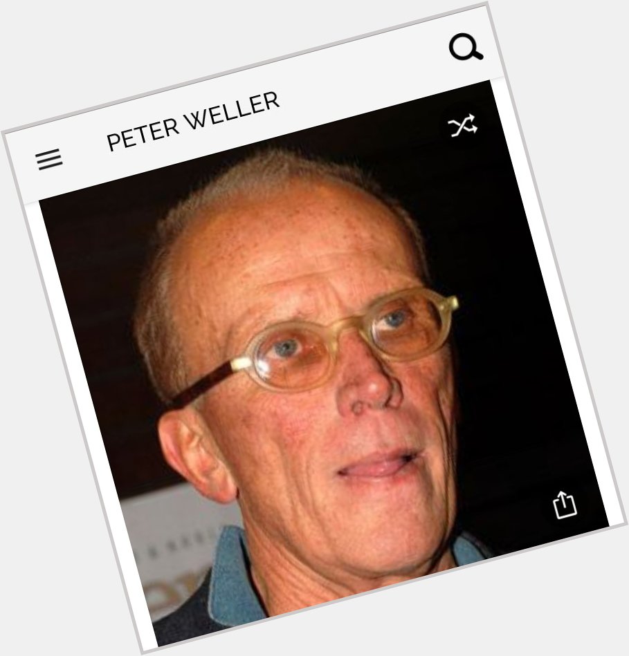 Happy birthday to this great actor.  Happy birthday to Peter Weller 