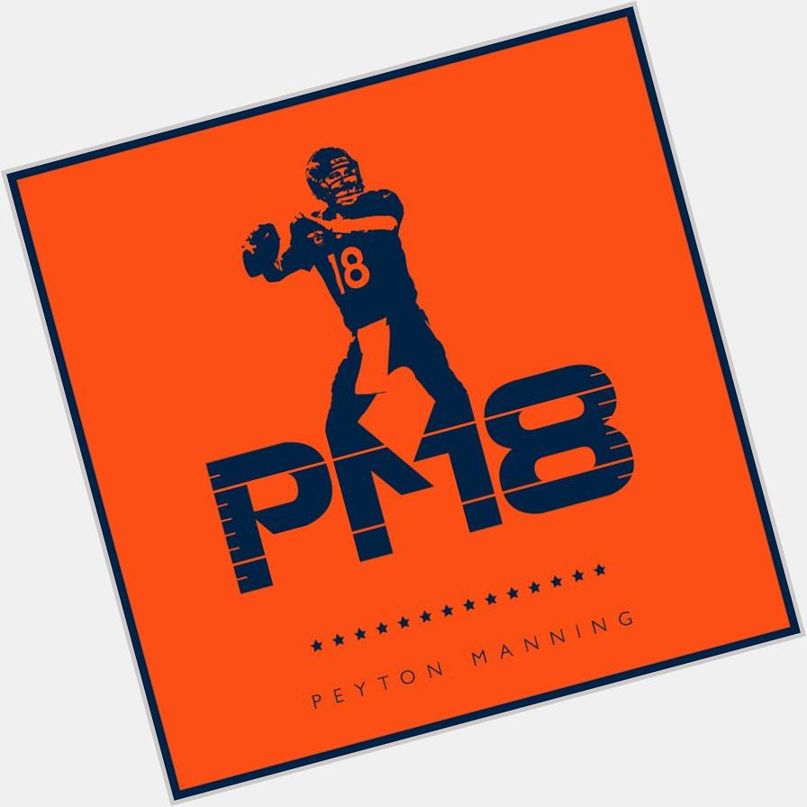 A custom logo & a Happy Birthday to one of the greatest NFL players of all time Peyton Manning!  