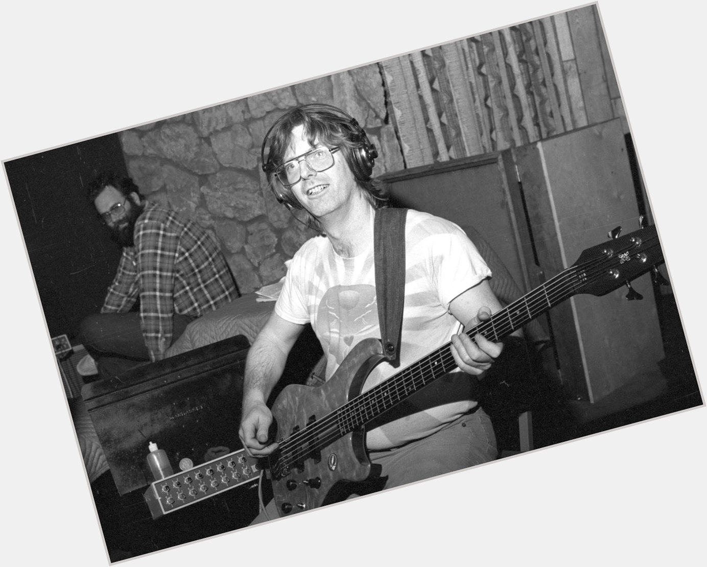 Happy birthday PHIL LESH! Photo at Fantasy Studios 1984. Geoff Gould in the background. 