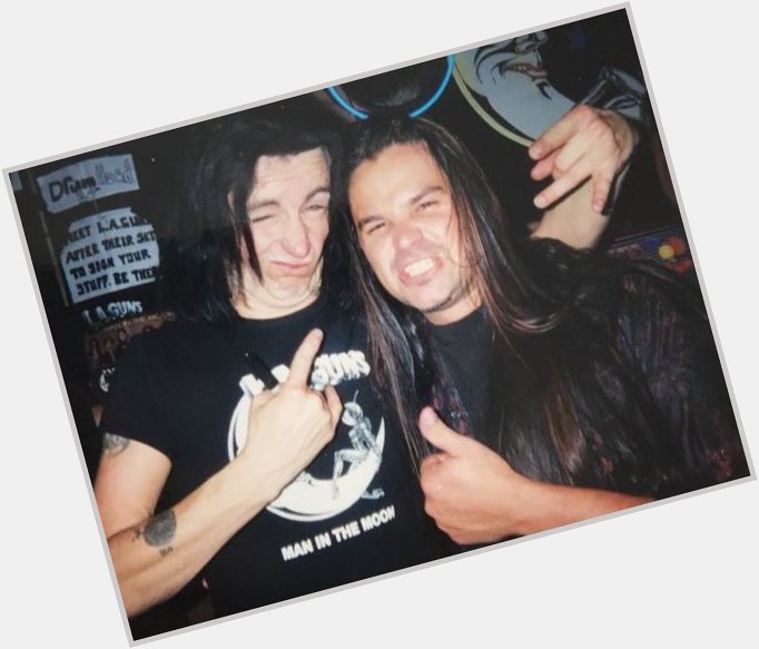  Happy 65th birthday to Mr Phil Lewis of L.A.Guns Phil and I hamming it up back in 2001     
