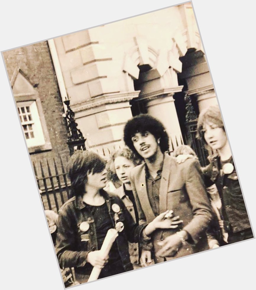Phil Lynott having a stroll outside Newcastle City Hall.
Happy 71st Birthday Phil. 
