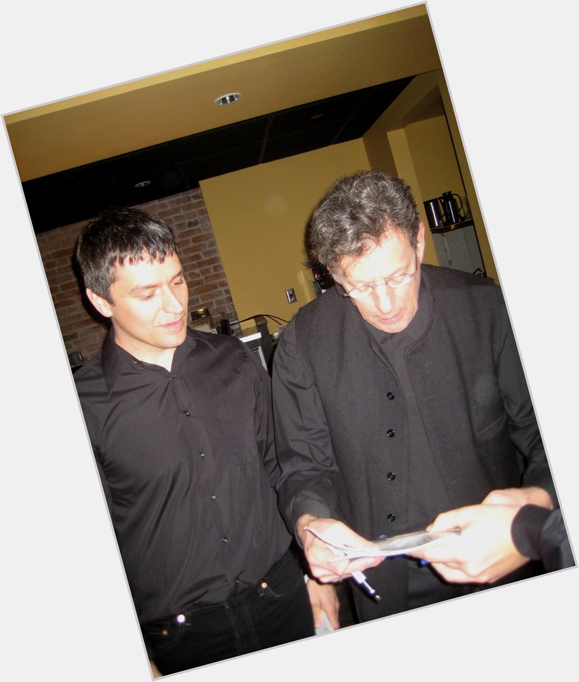 Happy 80th birthday Philip Glass.
So to stand awkward AF next to you in 2009. 