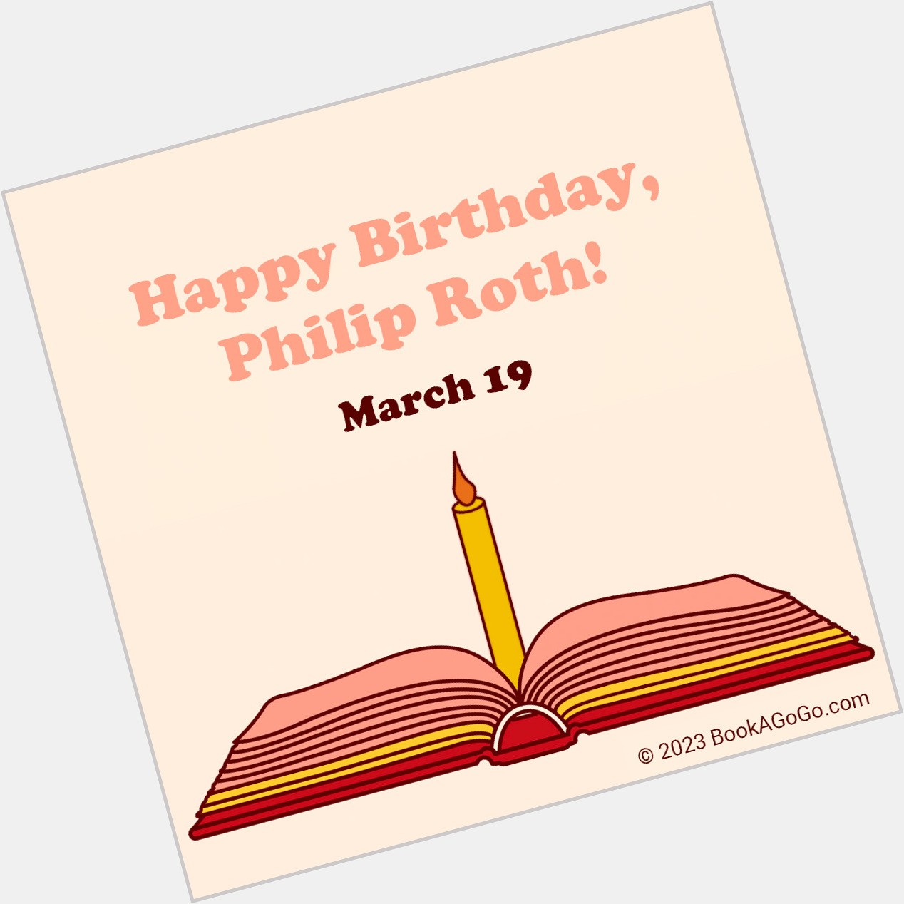 Happy birthday, Philip Roth!  