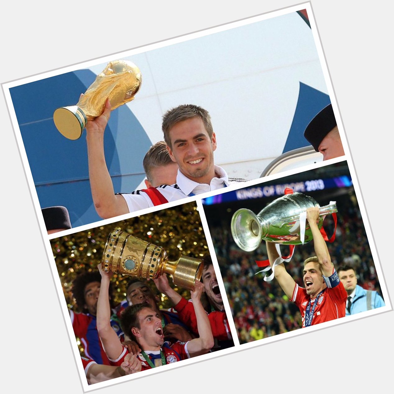 Happy 32nd Birthday to the legend Philipp Lahm

World Cup X 1 
Bundesliga x7
UEFA CL x1
DFB Polak x6 