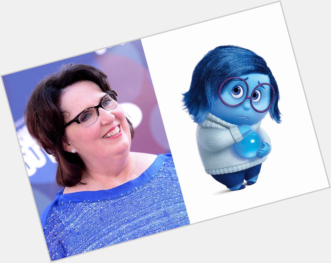 Happy 66th Birthday to Phyllis Smith! The voice of Sadness in Inside Out.   