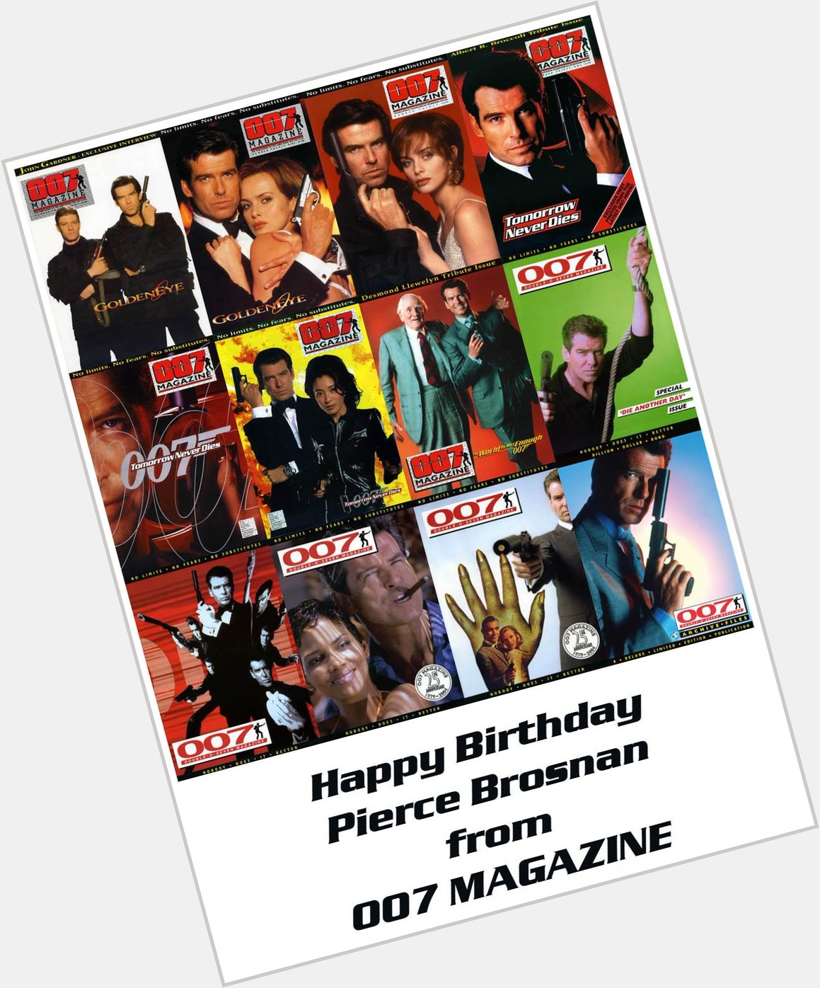 Happy Birthday Pierce Brosnan from 007 MAGAZINE
 