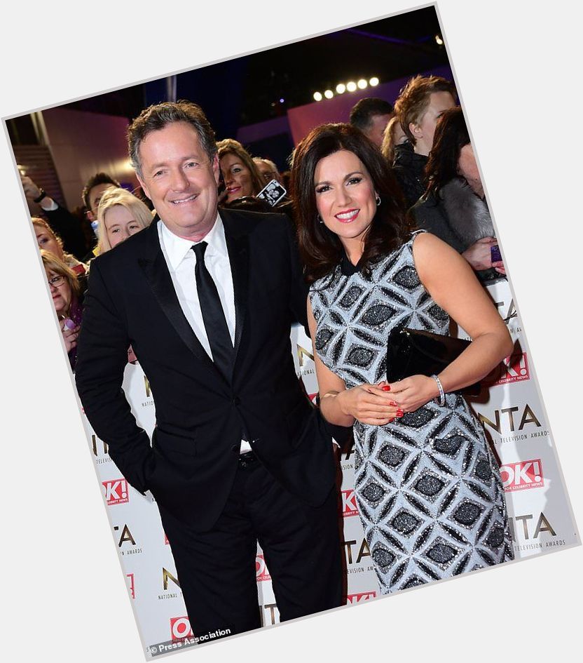 Happy birthday! Susanna Reid gives Piers Morgan gift wrapped in his own face  