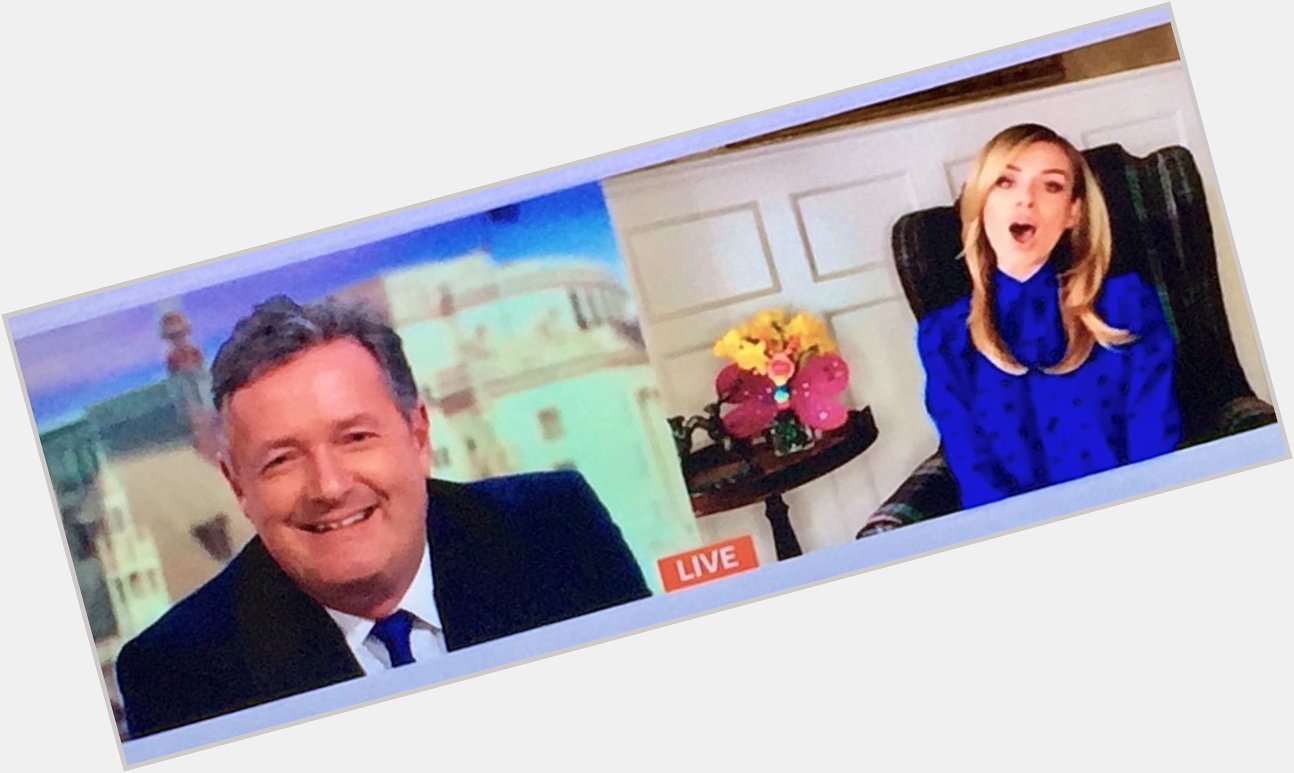 Piers Morgan melting as Kathrine Jenkins sings happy birthday. What a voice.   