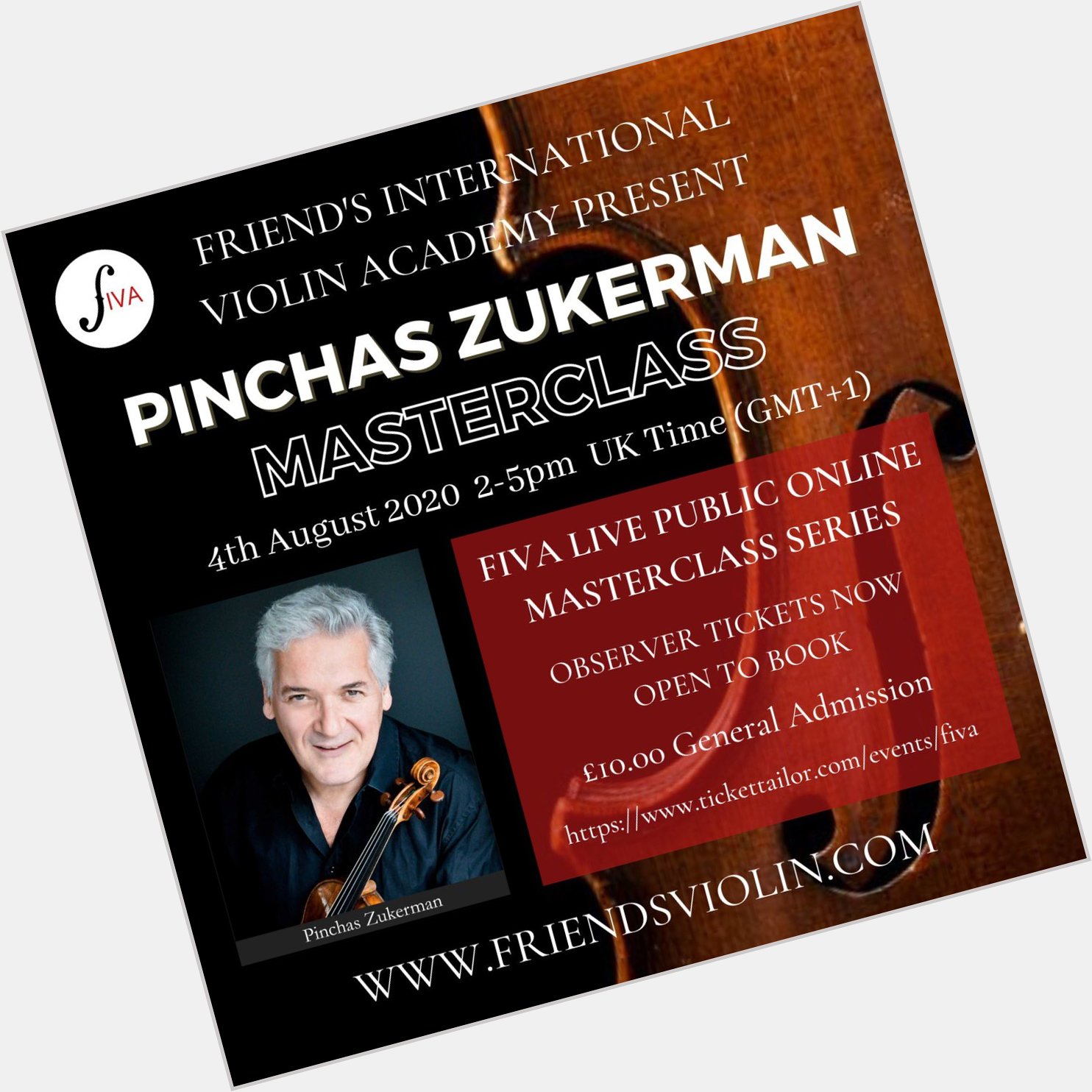Happy Birthday to the one and only Pinchas Zukerman! Can t wait to e-meet you on our course! 