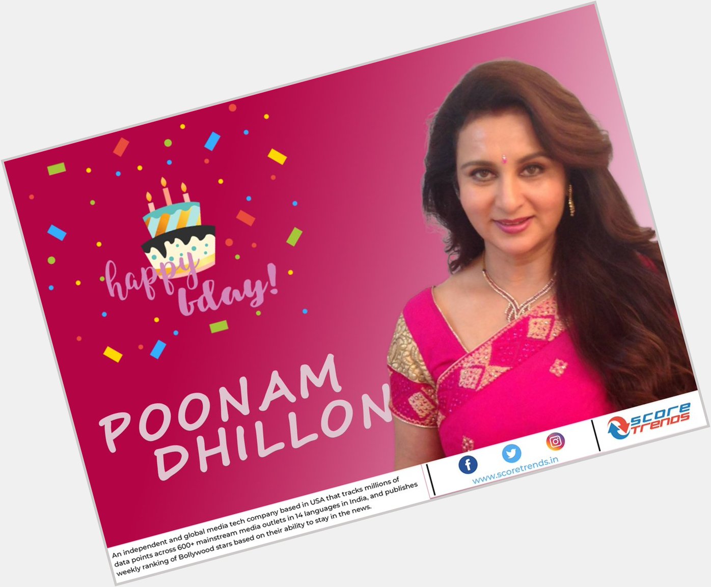 Score Trends wishes Poonam Dhillon a Happy Birthday!! 