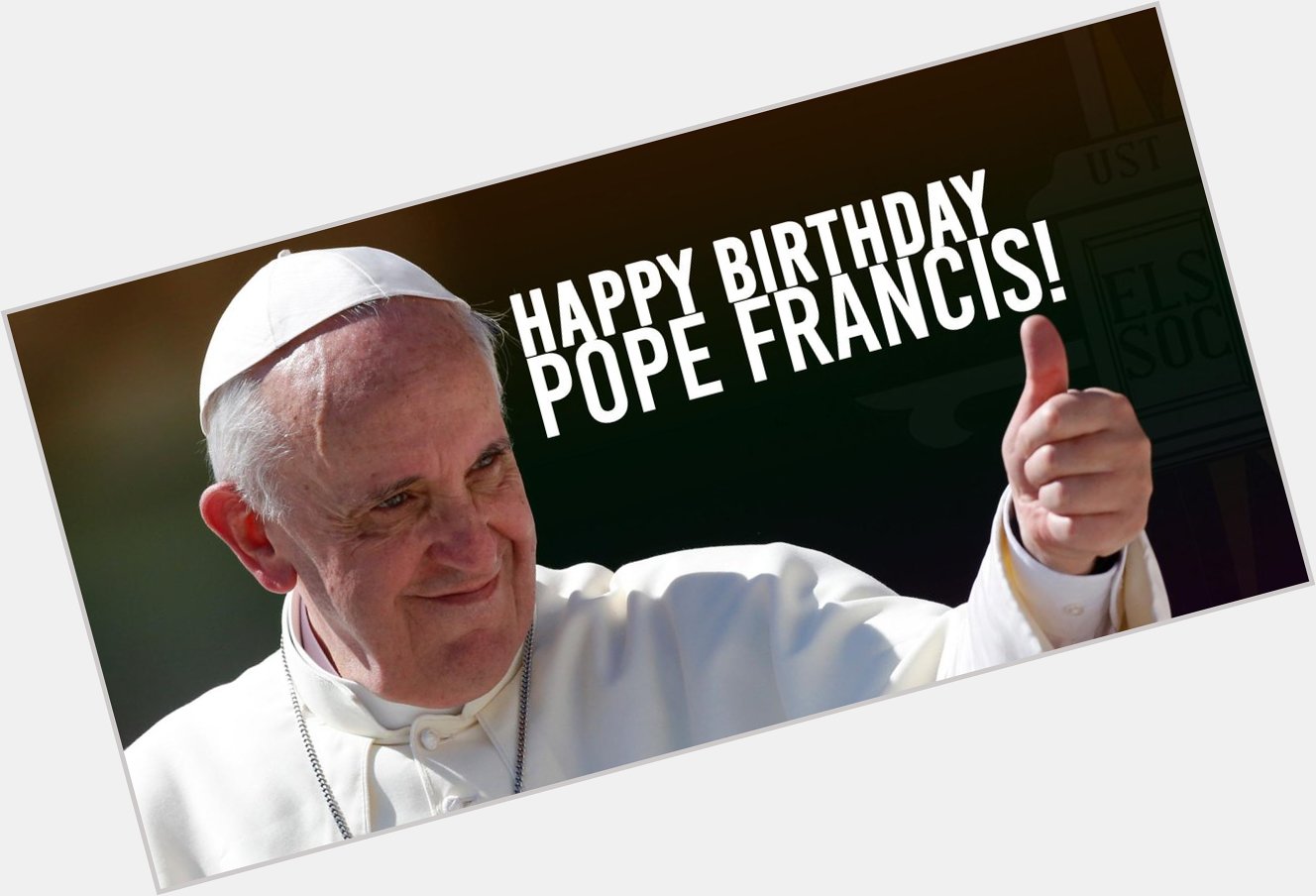 " Happy 78th birthday, Pope Francis! 