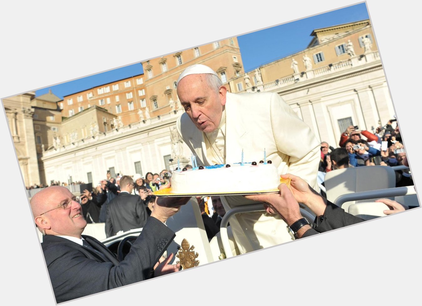 Happy birthday, MT Pope Francis got cake, chicken & a major h/t today.  