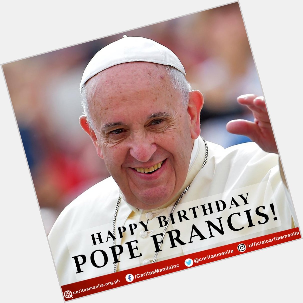 Today is Pope Francis\ Birthday!  Happy Birthday Pope Francis    