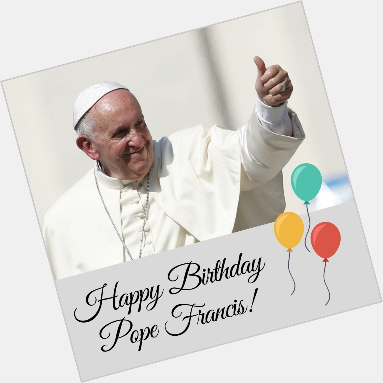 Happy Birthday to Pope Francis from the Diocese of Syracuse! 
