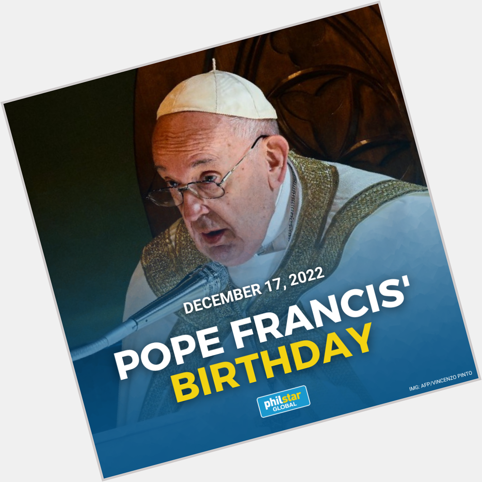 Happy 86th birthday, Pope Francis! 