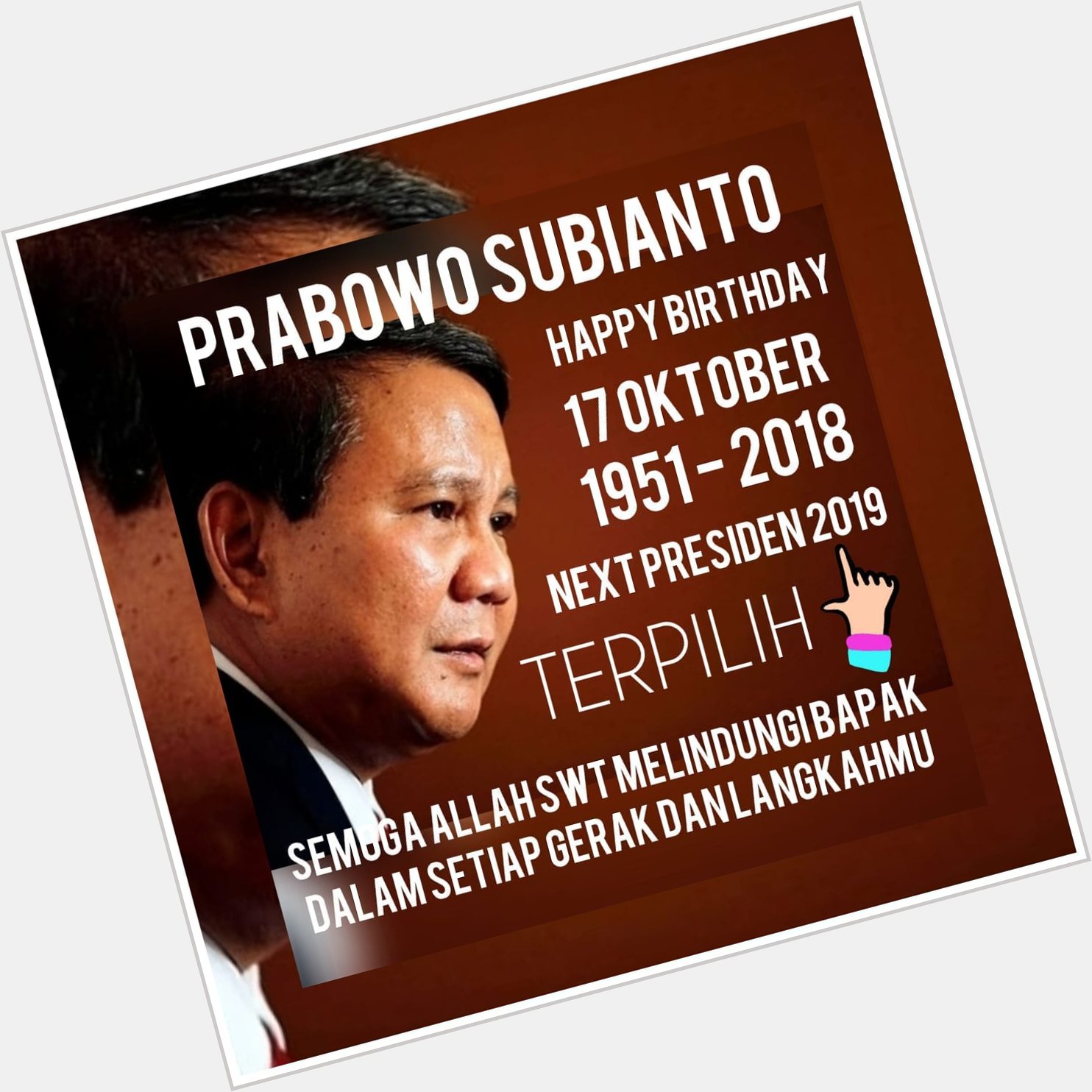 Yup..
Happy Birthday pak Prabowo Subianto.. 