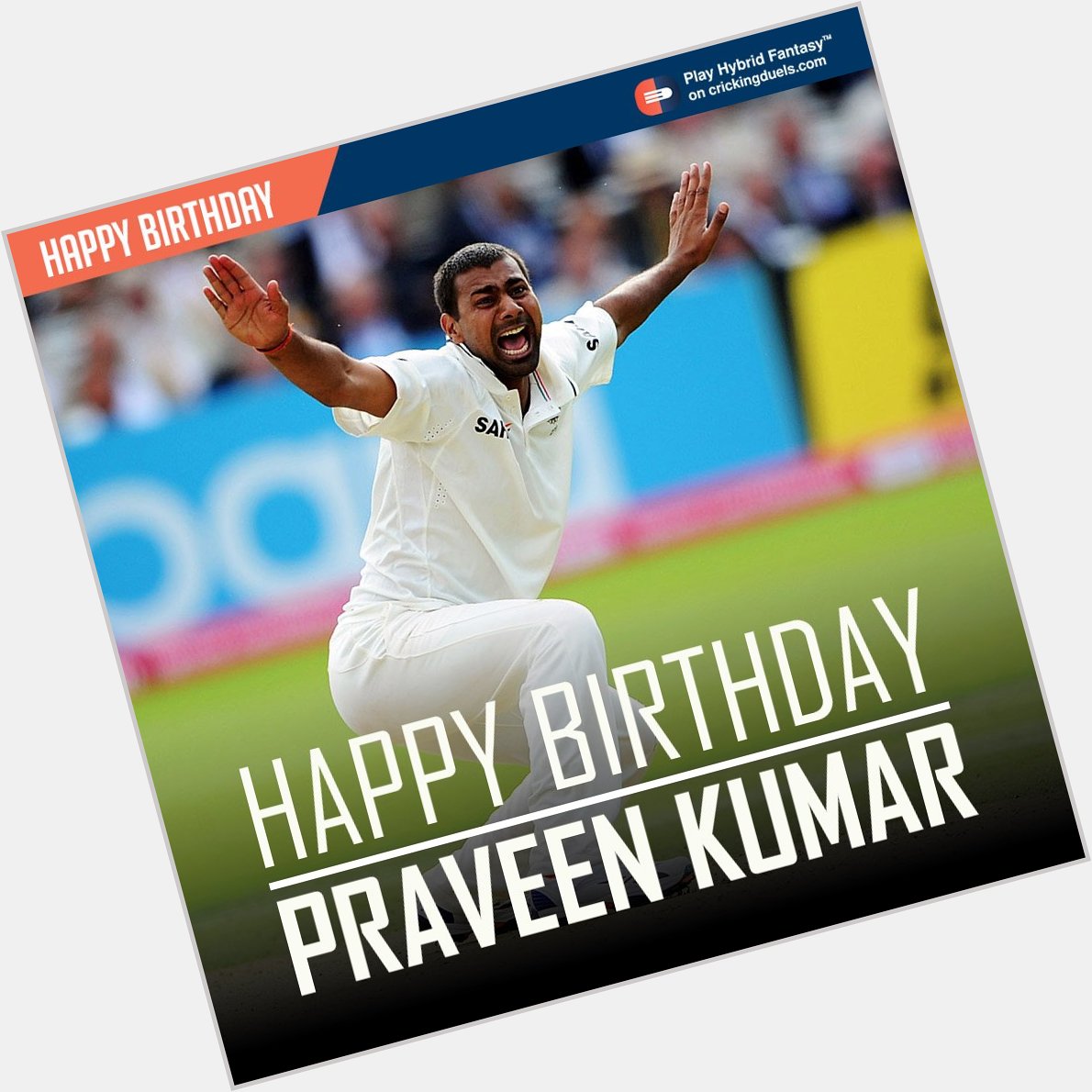 Happy Birthday, Praveen Kumar. The Indian cricketer turns 31 today. 