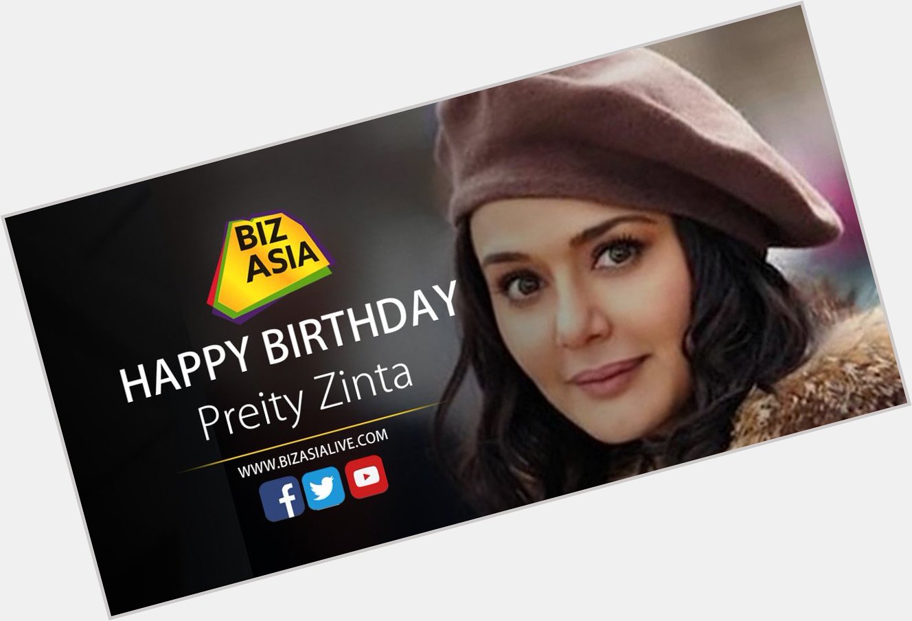  wishes Preity Zinta a happy birthday.  
