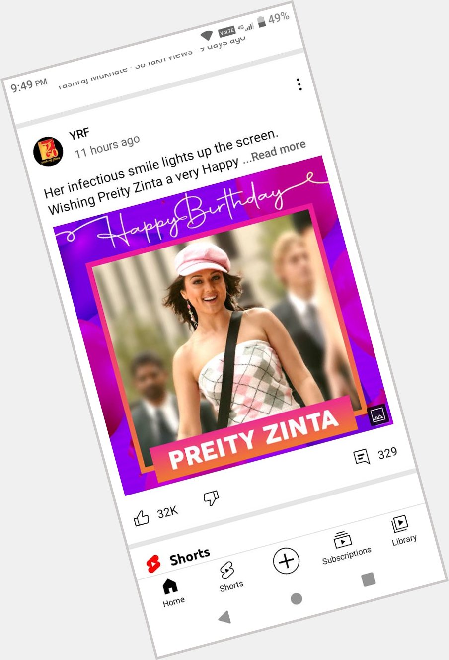Happy happy happy very happy birthday Preity Zinta mam app hamesha yuhi muskurate raho    