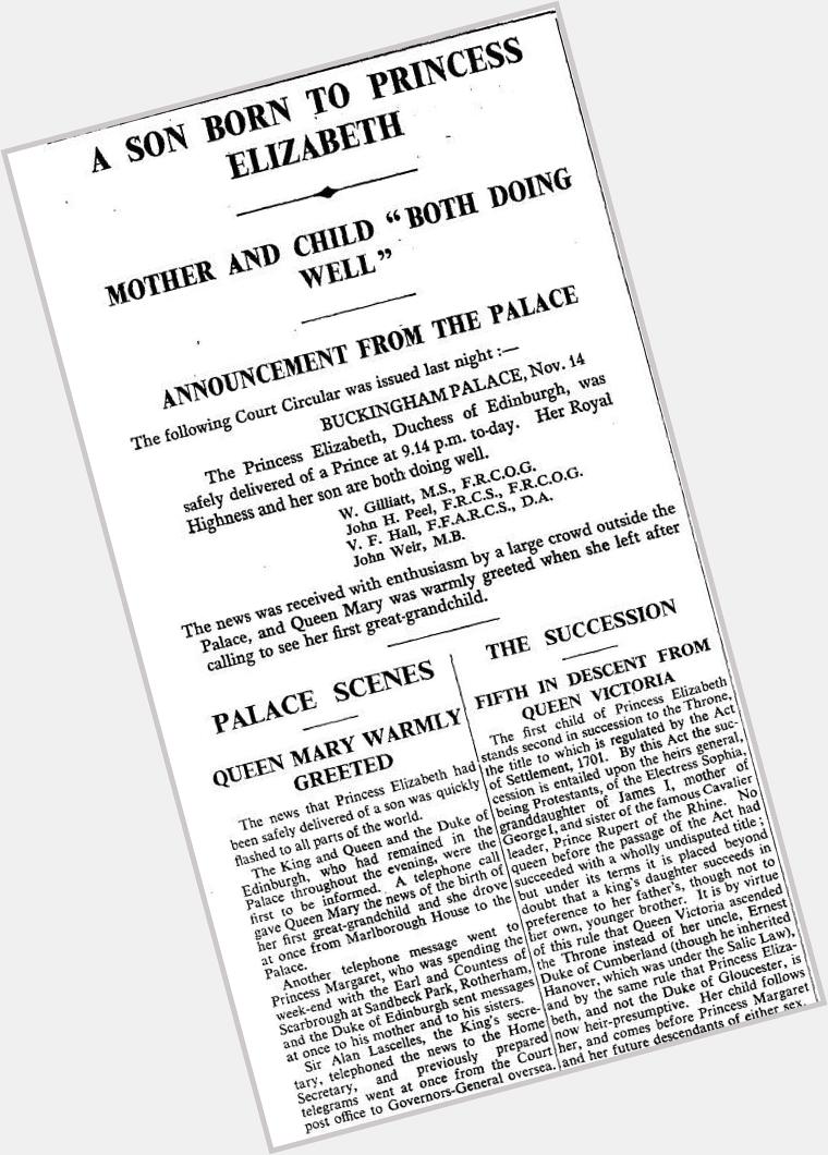 Happy Birthday to Prince Charles, 66 today.
Heres how we reported his birth in 1948  