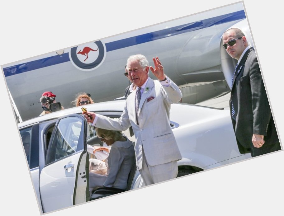 Cheers of \happy birthday\ for Prince Charles in Albany. Follow the 