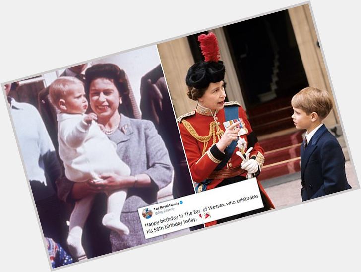 The Queen wishes her youngest son Prince Edward a happy 56th birthday  