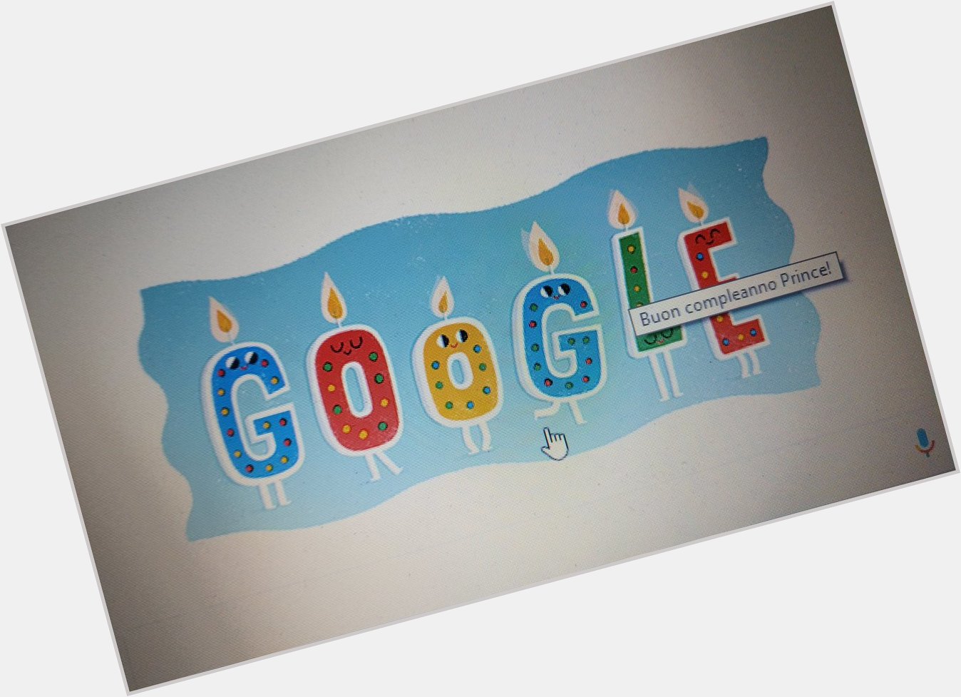 Oooh Google is saying \"happy birthday Prince!\" 