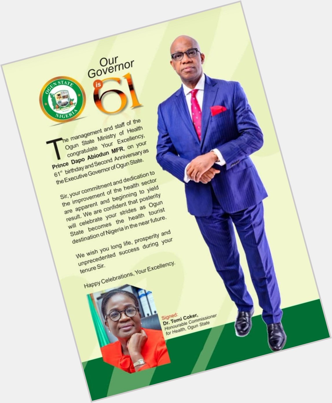 Another year, another stride. Happy birthday to His Excellency Prince Dapo Abiodun 