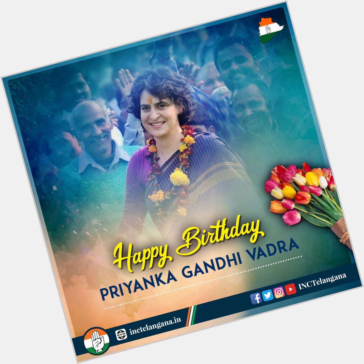 From everyone at INC we wish Priyanka Gandhi Vadra a very Happy Birthday! 