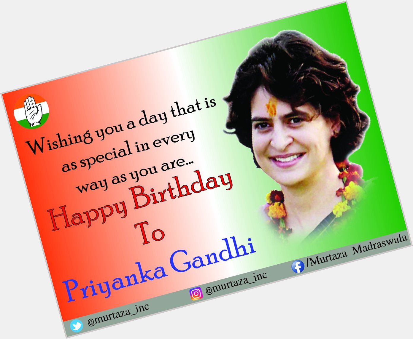 Happy Birthday Priyanka Gandhi Ji 