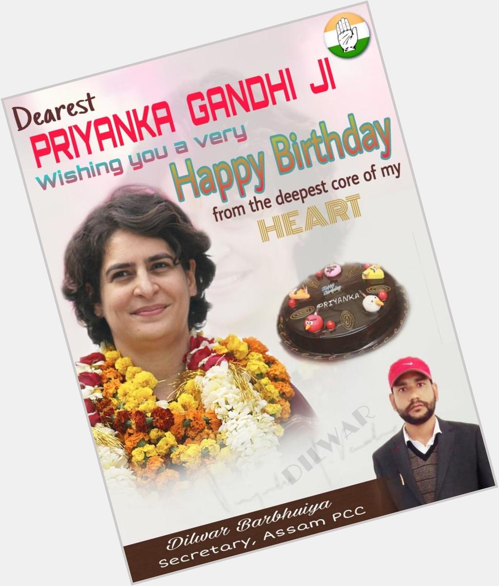 Mem.Many many happy returns of the day Happy Birthday to you.. Priyanka Gandhi ji...God bless you long life 
