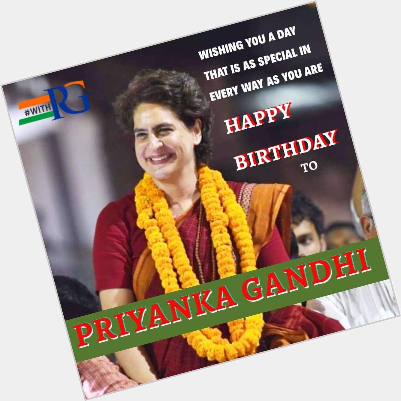 Team WithRG wishes a very happy birthday to Smt. Priyanka Gandhi ji 