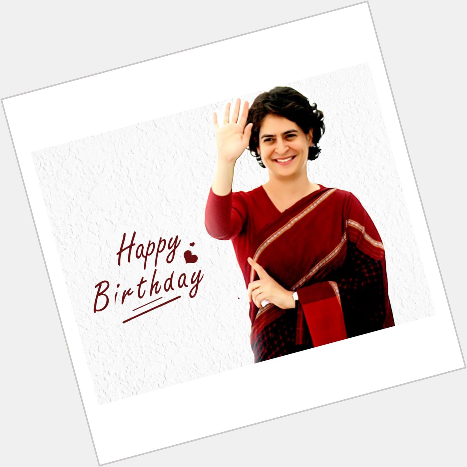 Wishing you a very happy birthday Smt Priyanka Gandhi Vadra ..      