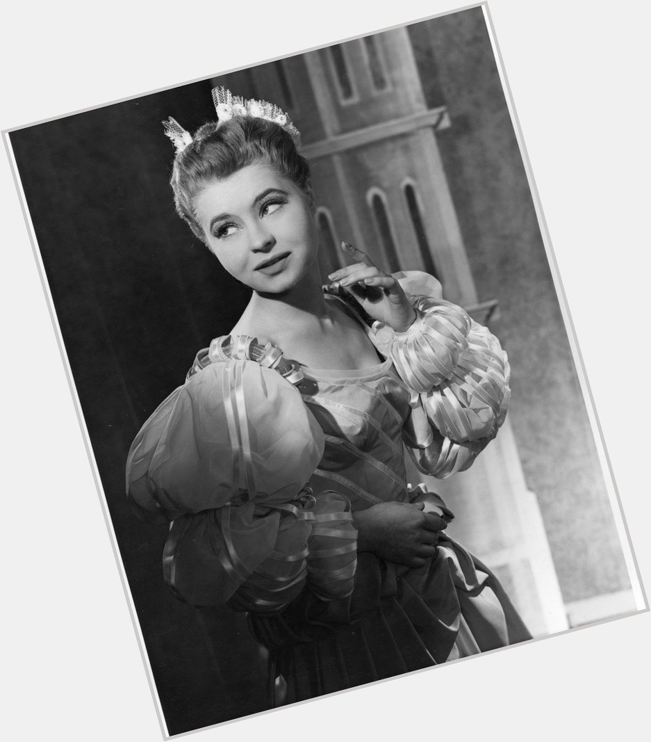 Happy Birthday to Prunella Scales, pictured here playing Nerissa in the 1956 production of The Merchant of Venice. 