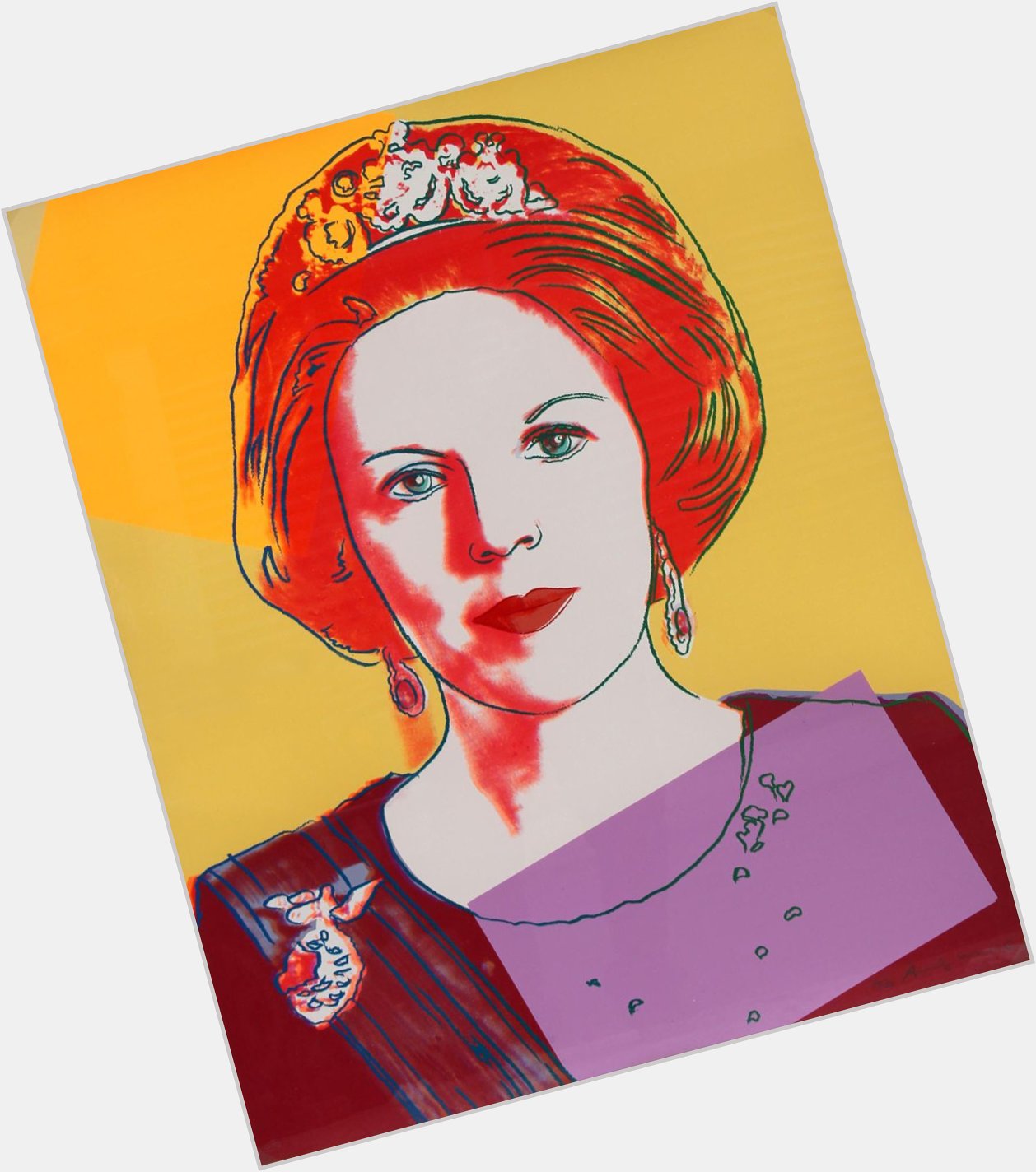 Happy Birthday Your Highness (former) Queen Beatrix of the Netherlands - by Andy Warhol, Reigning Queens, 1985 