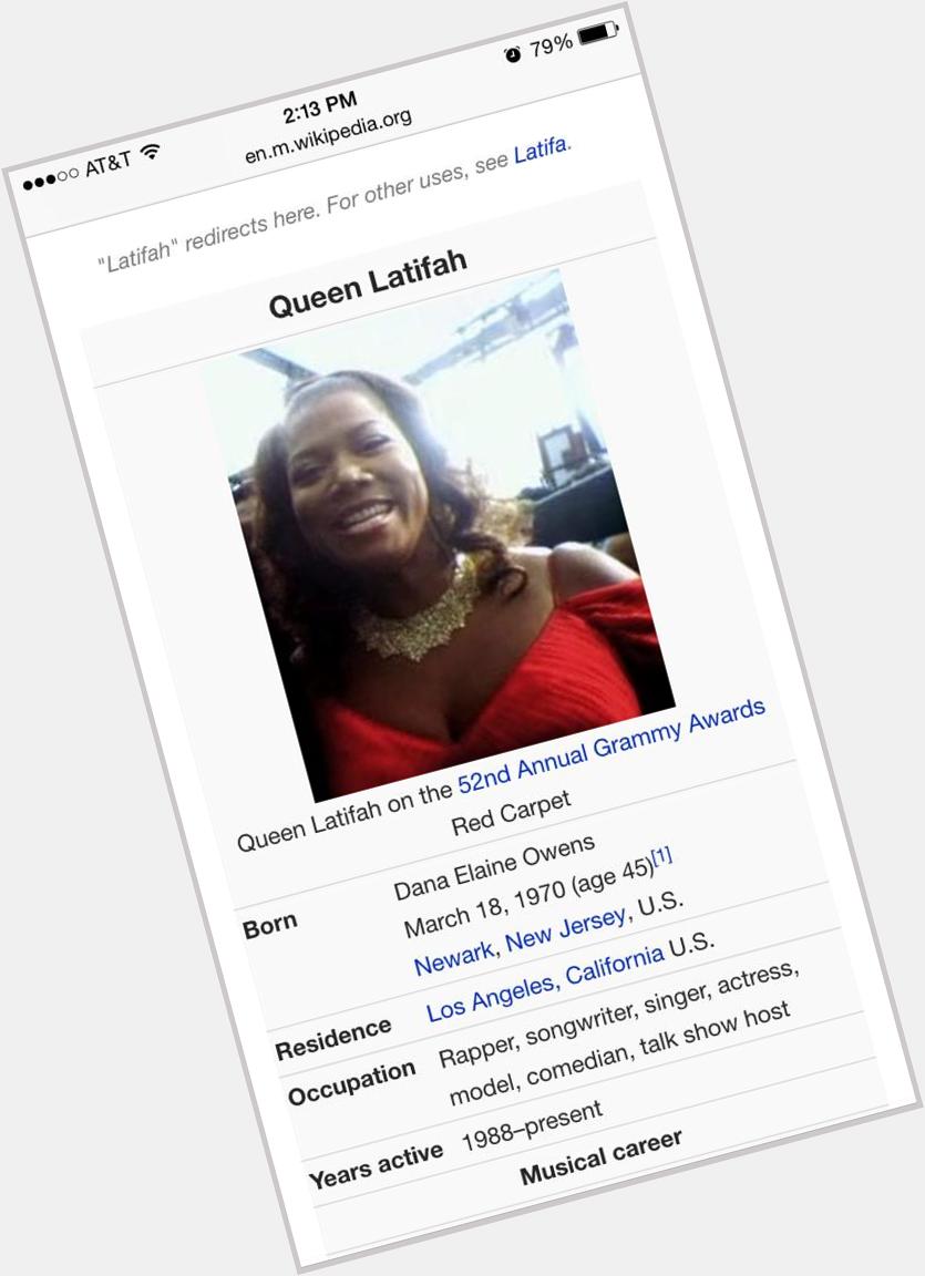 Queen Latifah\s bday was a couple days ago?! My bad Queen, happy belated bday - see.