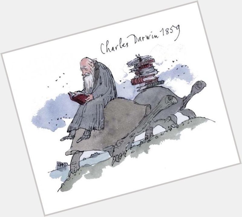 Happy Birthday Sir Quentin Blake! 

This is one of my favourite illustrations of Darwin.

 