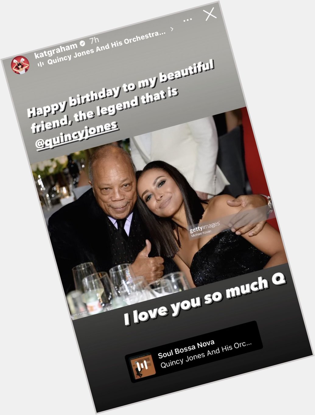 . wishes friend and musical legend, Quincy Jones, a happy birthday via Instagram stories. 