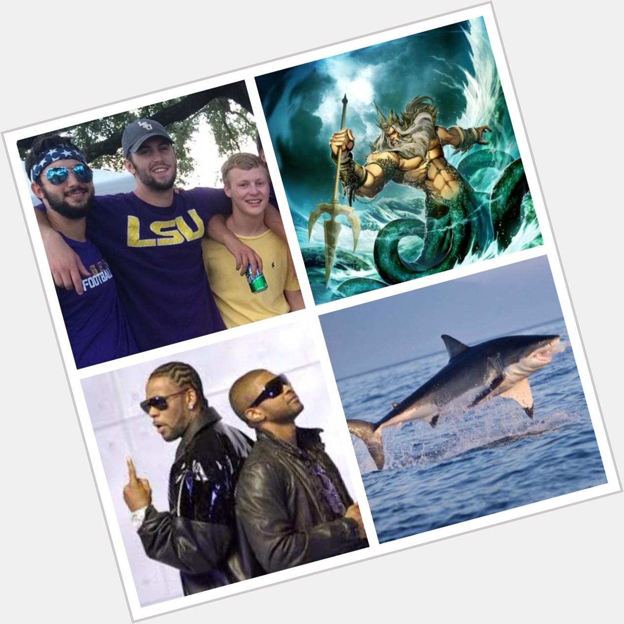 Happy birthday R. Kelly to my Usher. I hope Poseidon believes you when you say it. Hah shark above water 