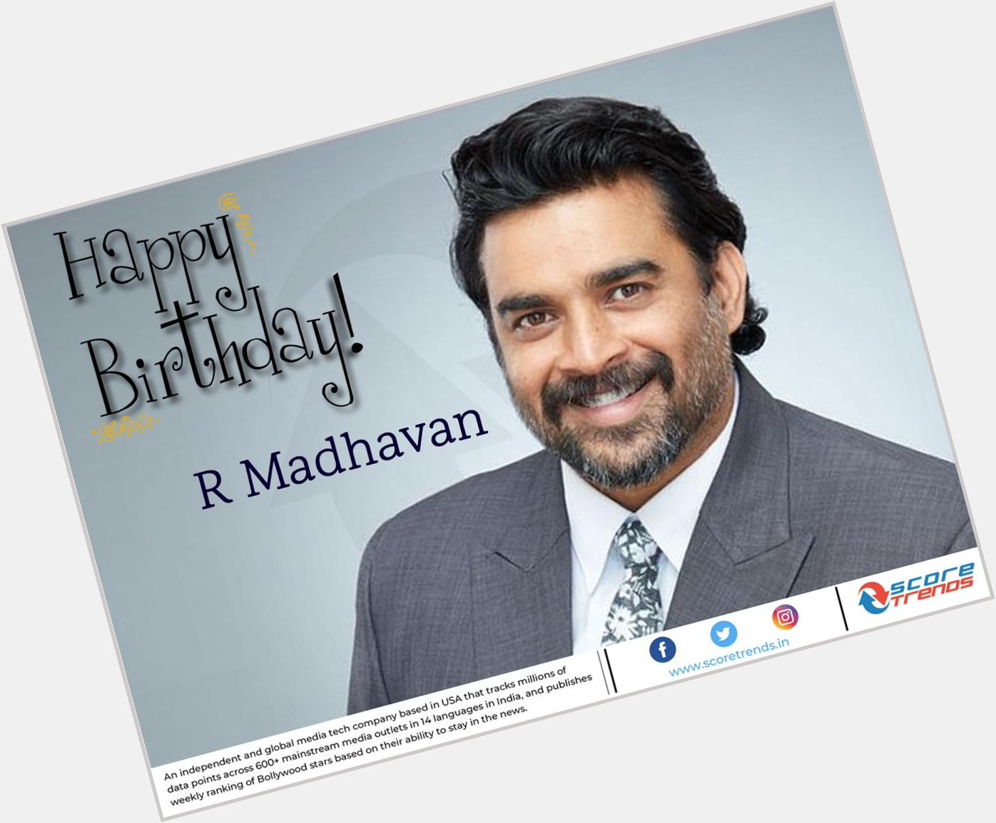 Score Trends wishes R Madhavan a Happy Birthday!! 