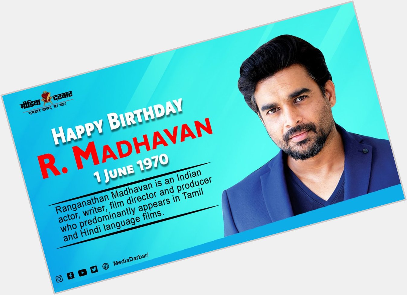 Wishing Happy Birthday To R. Madhavan On His Birth Anniversary  