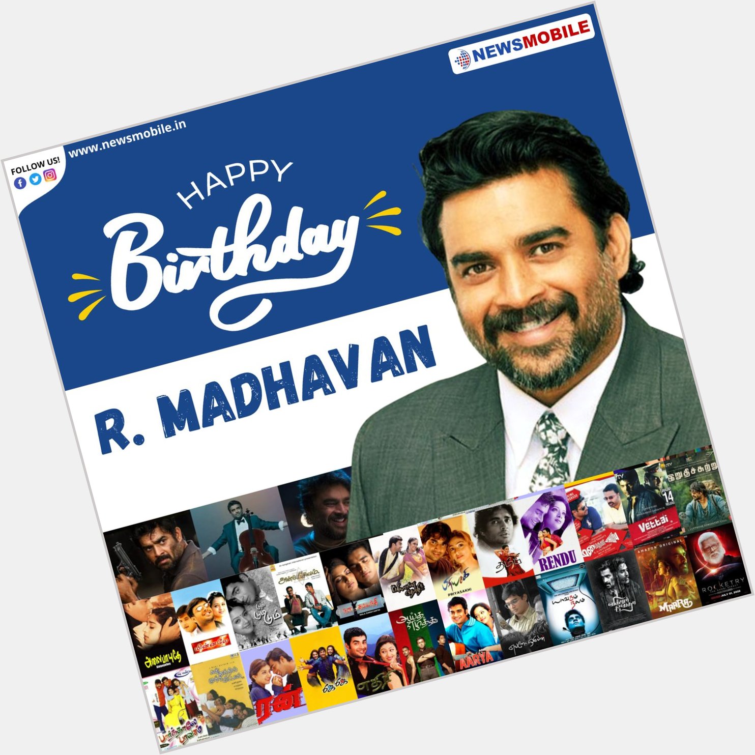 Wishing actor R Madhavan a very happy birthday!    