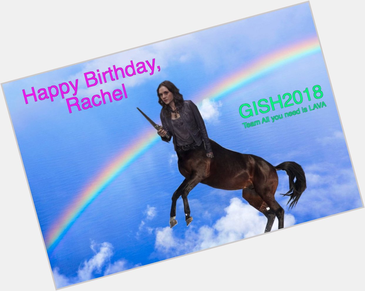 Happy Birthday Rachel Miner!!! You are the centaur of our world!!!  