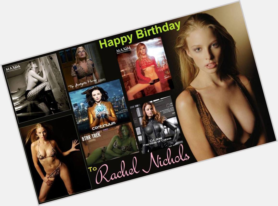 Happy birthday Rachel Nichols, born January 8, 1980.  