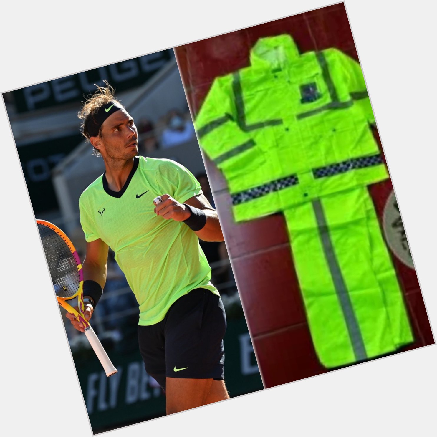 Rafael Nadal as Police Rain Suits.

Happy birthday, ! Do blame for this! 