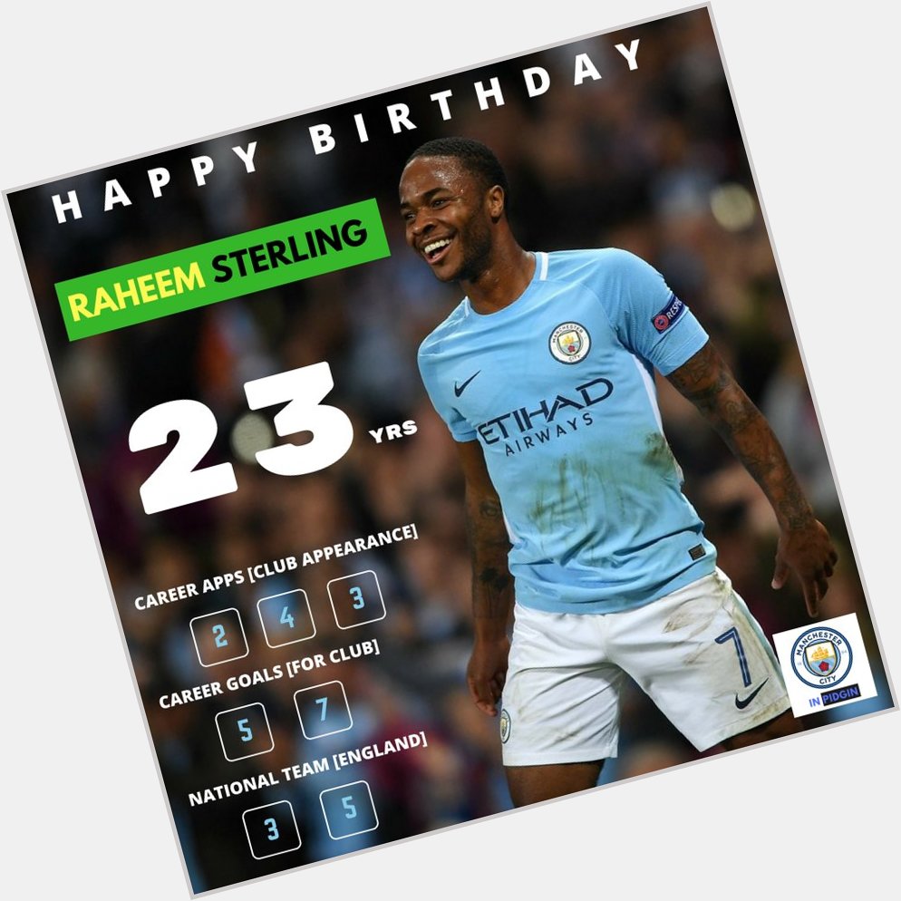 Make una help me wish Raheem Sterling Happy Birthday. 