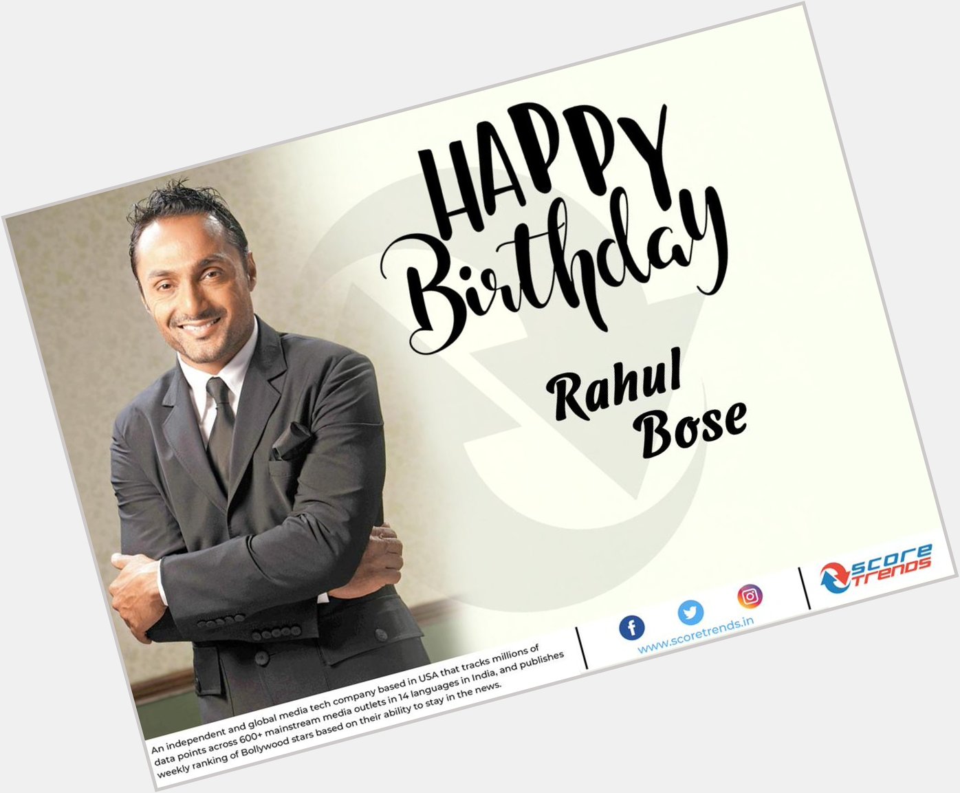 Score Trends wishes Rahul Bose a Happy Birthday!! 