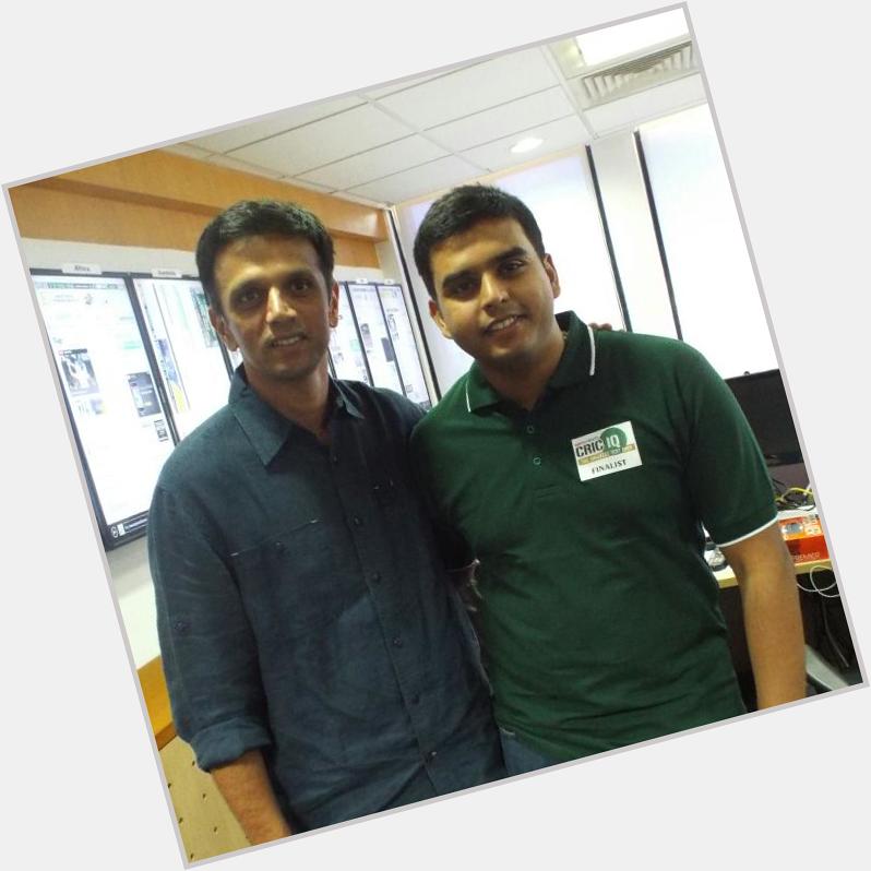 Happy Birthday Rahul Dravid. Meeting you last year, was one of the highlights of my life. 