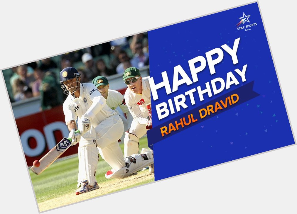 Happy Birthday to my favourite Cricketer Rahul Dravid Sir 